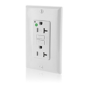 Hospital Grade Tamper-Resistant Slim GFCI Duplex Receptacle with Wallplate 20-Amp 125-volt White