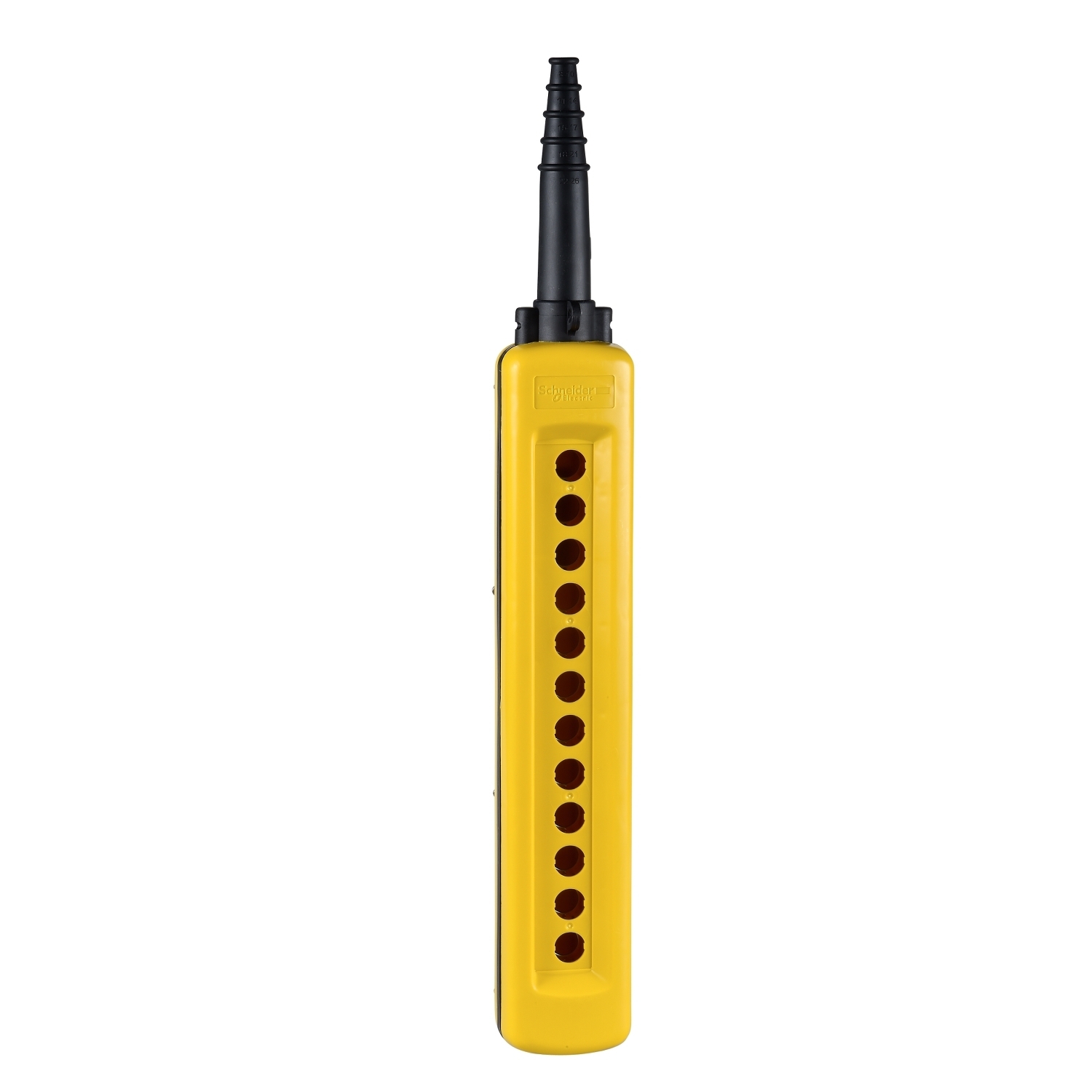 Empty pendant control station, Harmony XAC, plastic, yellow, 12 cut outs, UL CSA certified