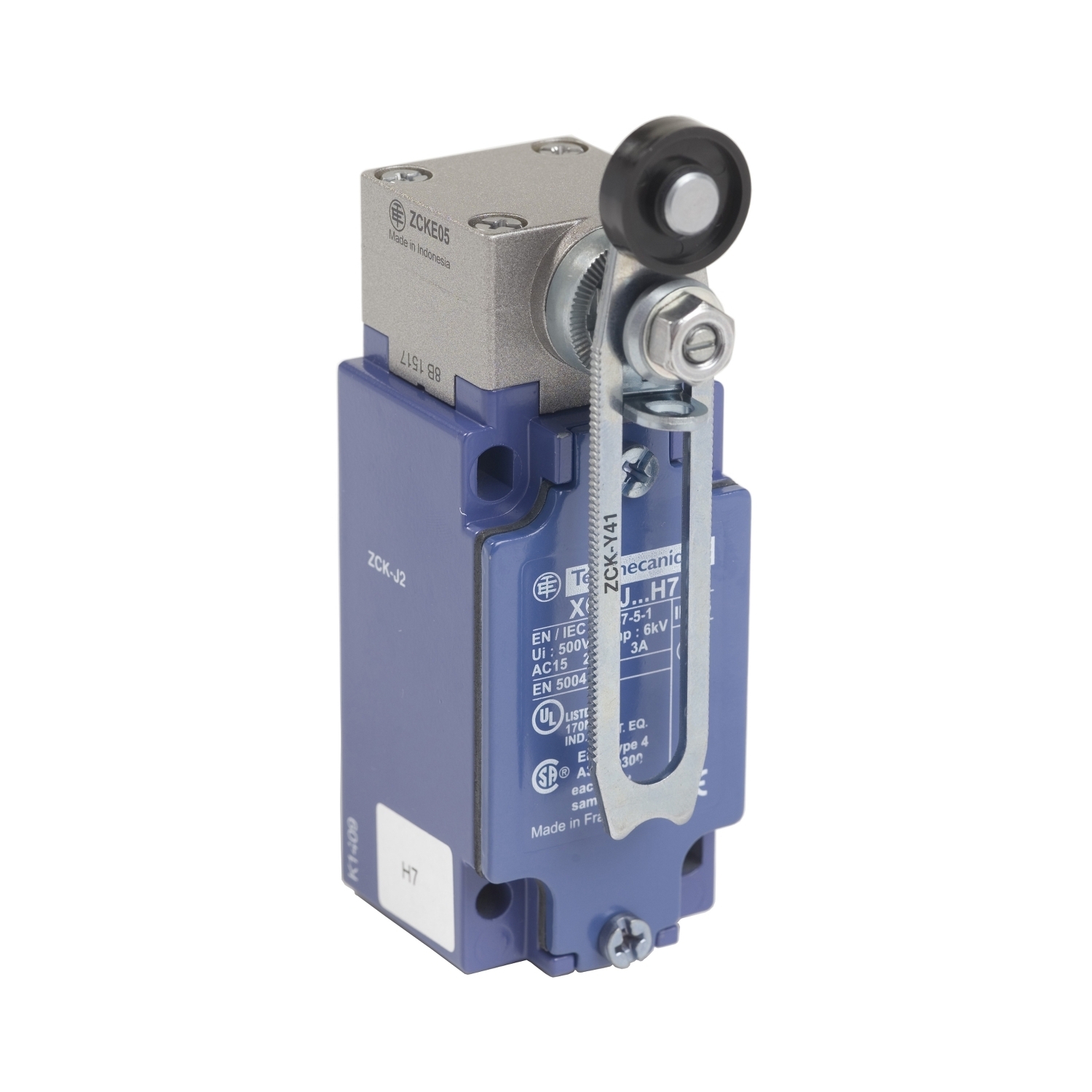 Limit switch,  XC Standard, XCKJ, h7, roller plunger