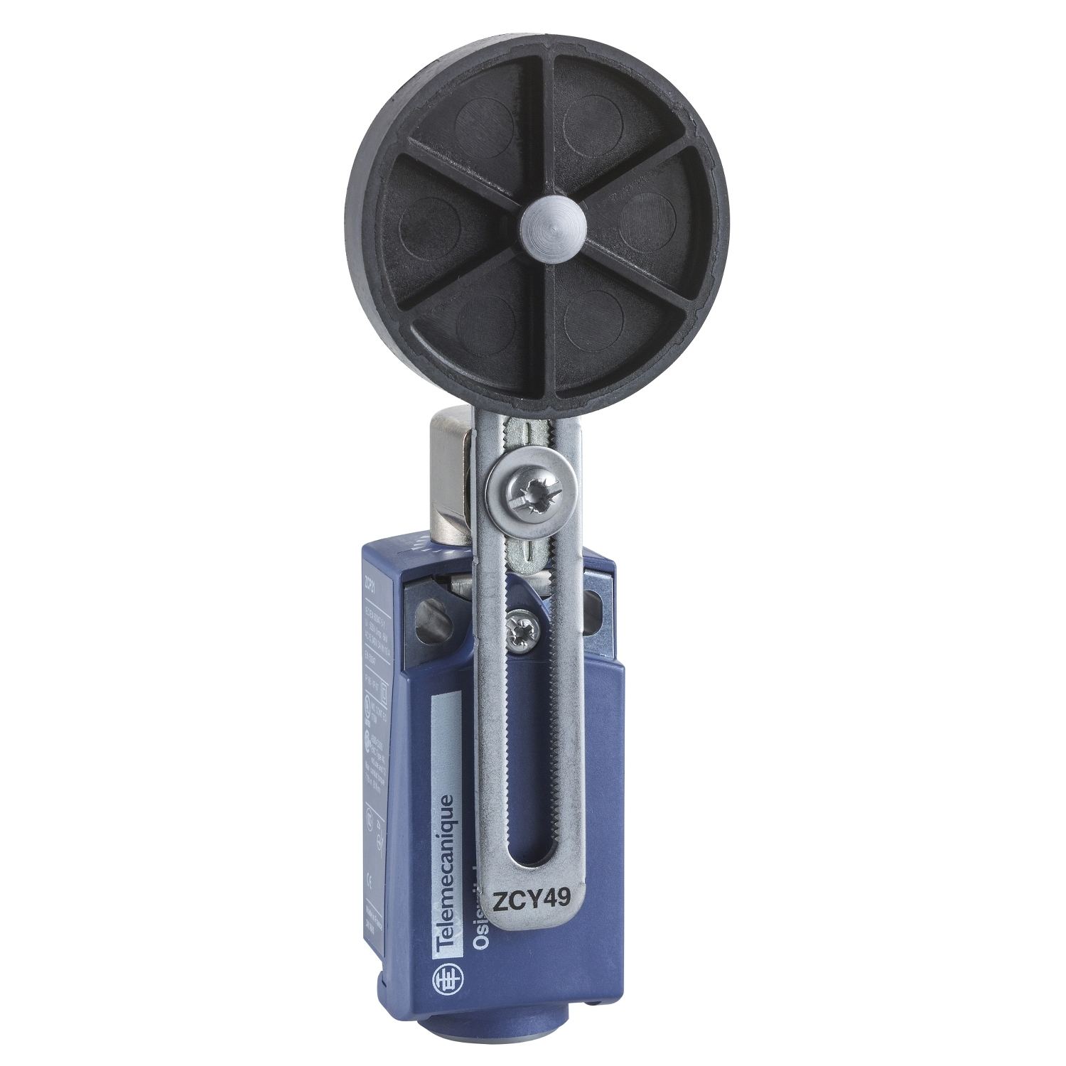Limit switch, Limit switches XC Standard, XCKP, plastic roller lever  50 var.length, 1NC+1 NO, snap, M16