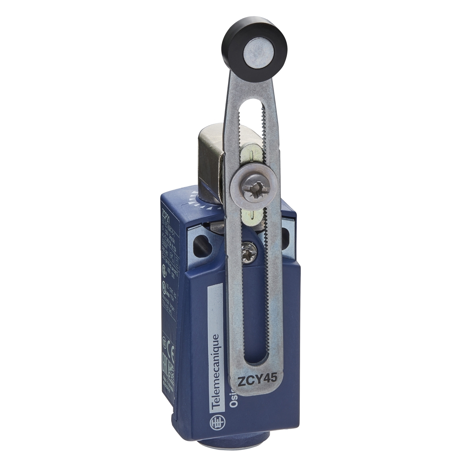 Limit switch, Limit switches XC Standard, XCKP, thermoplastic plastic roller lever var.length, 1NC+1 NO, slow, M16