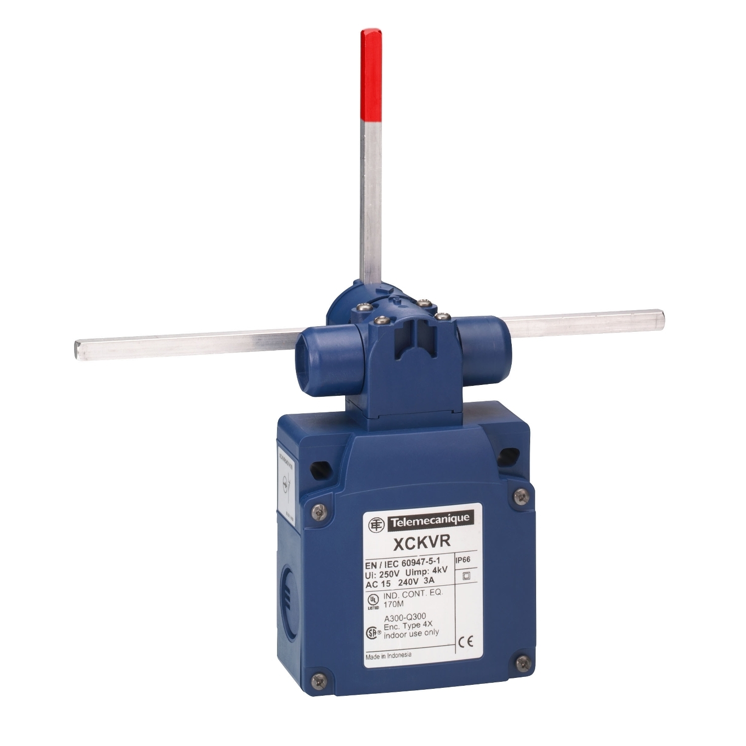 Limit switch, Limit switches XC Standard, XCKVR, reverse head stay put crossed rods, 2x(NC+NO), slow, M20