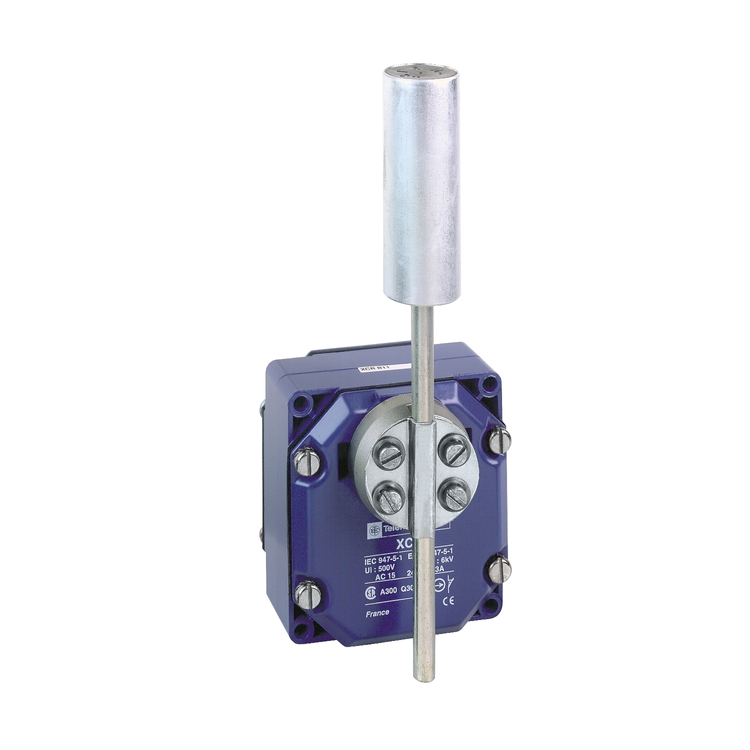 Limit switch, Limit switches XC Standard, XCRT, metal enclosure zinc plated steel roller with lever, 2C/O