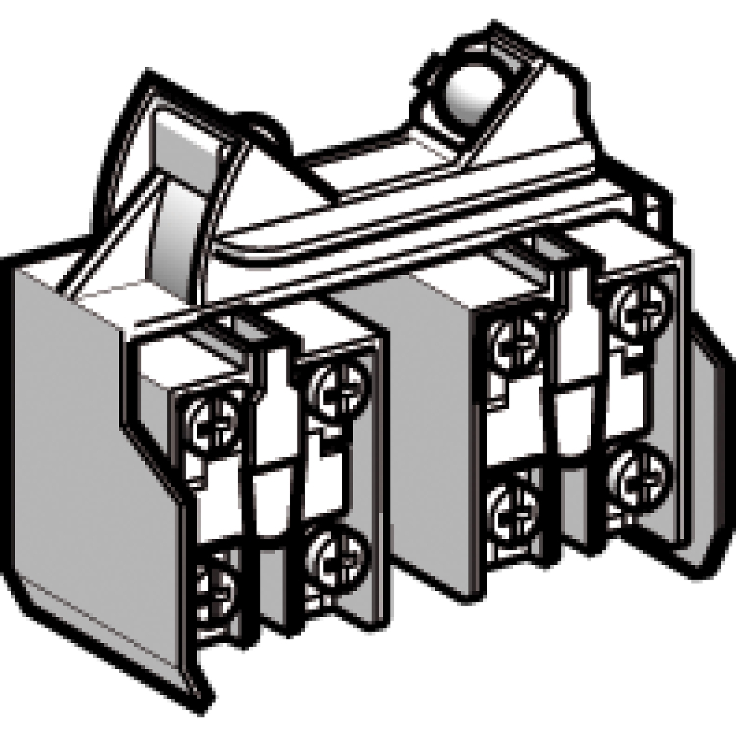 Limit switch contact block with mounting plate, Limit switches XC Standard, XCRZ, 2 C/O, snap action