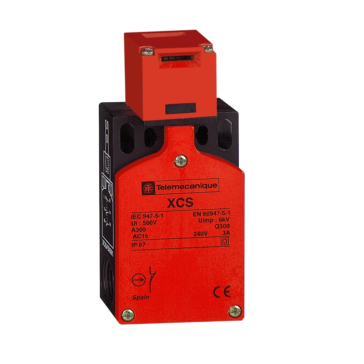 Safety switch, Telemecanique Safety switches XCS, plastic XCSTA, 1 NC + 2 NO, slow break, 2 entries tapped M16