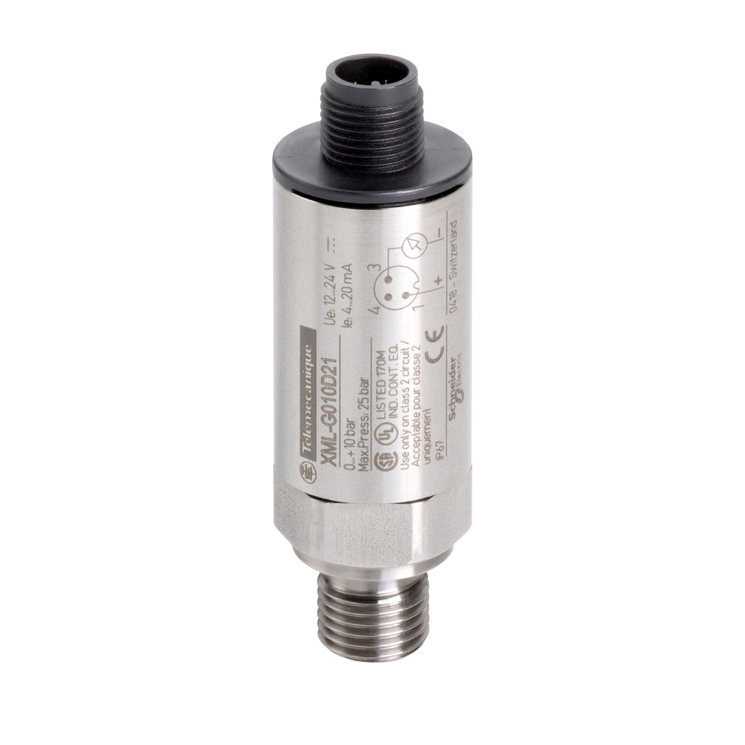 Electronic pressure sensors, Pressure sensors XM, switch with setting at 0, 7.25 p