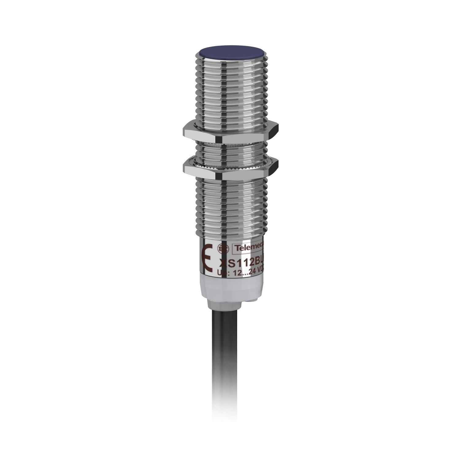 inductive sensor XS1 M12, L37mm, brass, Sn4mm, 12..24VDC, cable 5 m