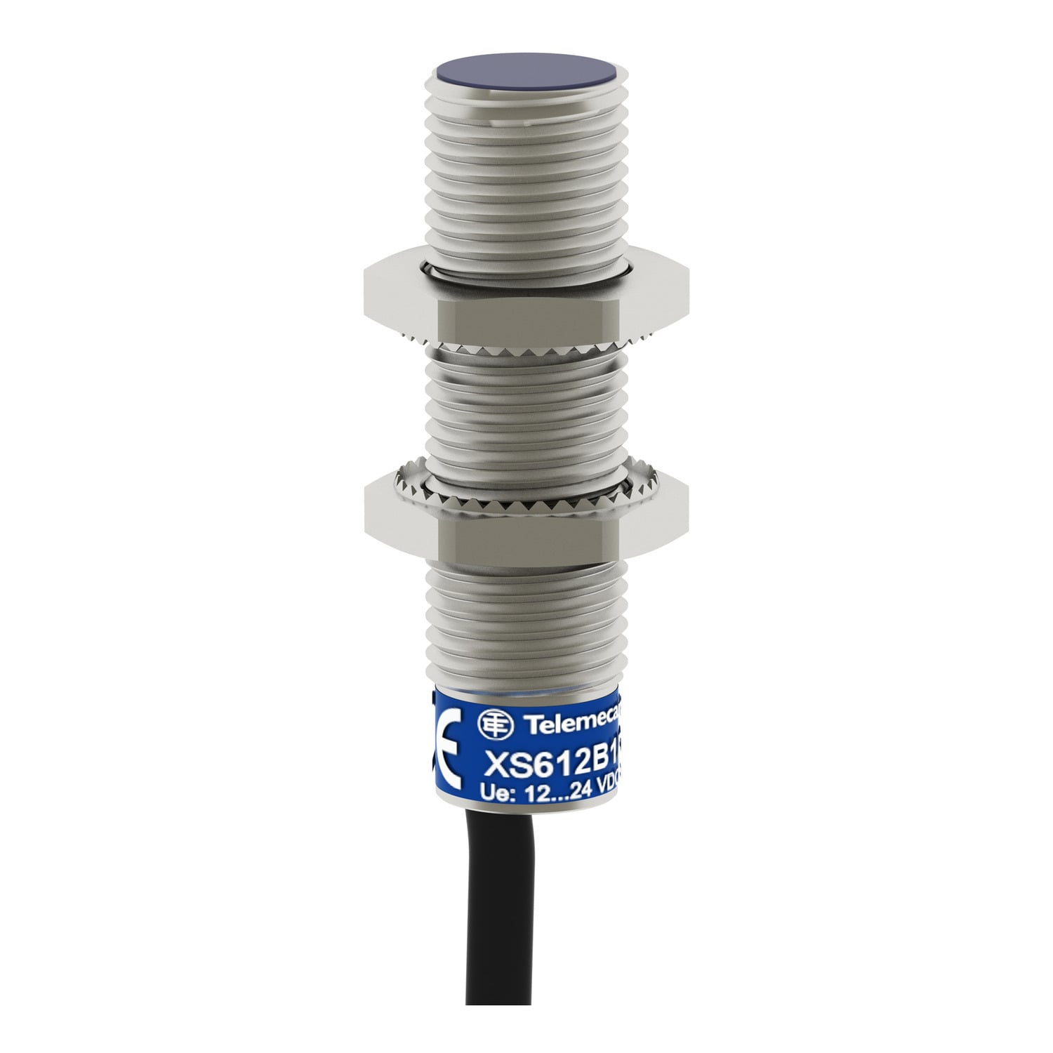 Inductive proximity sensors XS, inductive sensor XS6 M12, L54mm, brass, Sn4mm, 12...48 VDC, cable 2 m