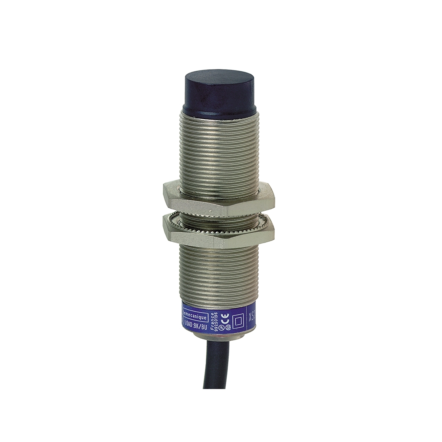 Inductive proximity sensors XS, inductive sensor XS6 M18, L60mm, brass, Sn12mm, 24...240VAC/DC, cable 2 m