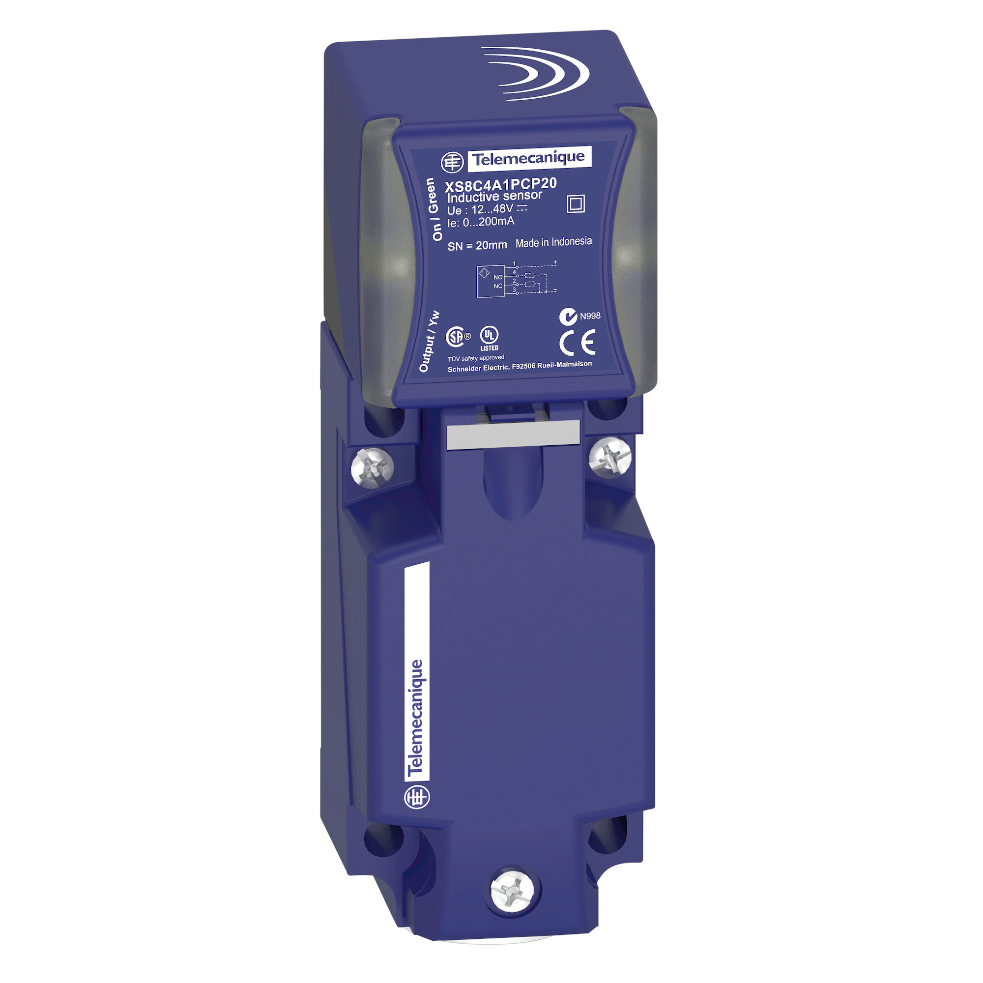 Inductive proximity sensors XS, inductive sensor XS8 40x40x117, PBT, Sn40 mm, 12...48 VDC, terminals
