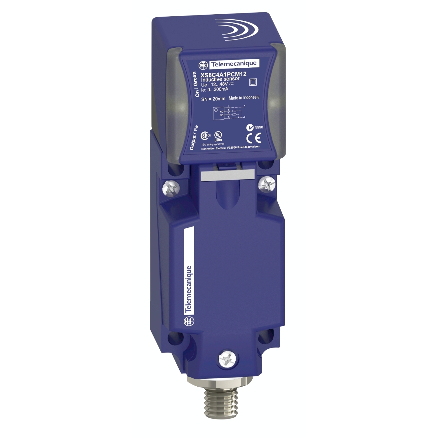 Inductive proximity sensors XS, inductive sensor XS8 40x40x117, PBT, Sn40 mm, 12...48 VDC, M12