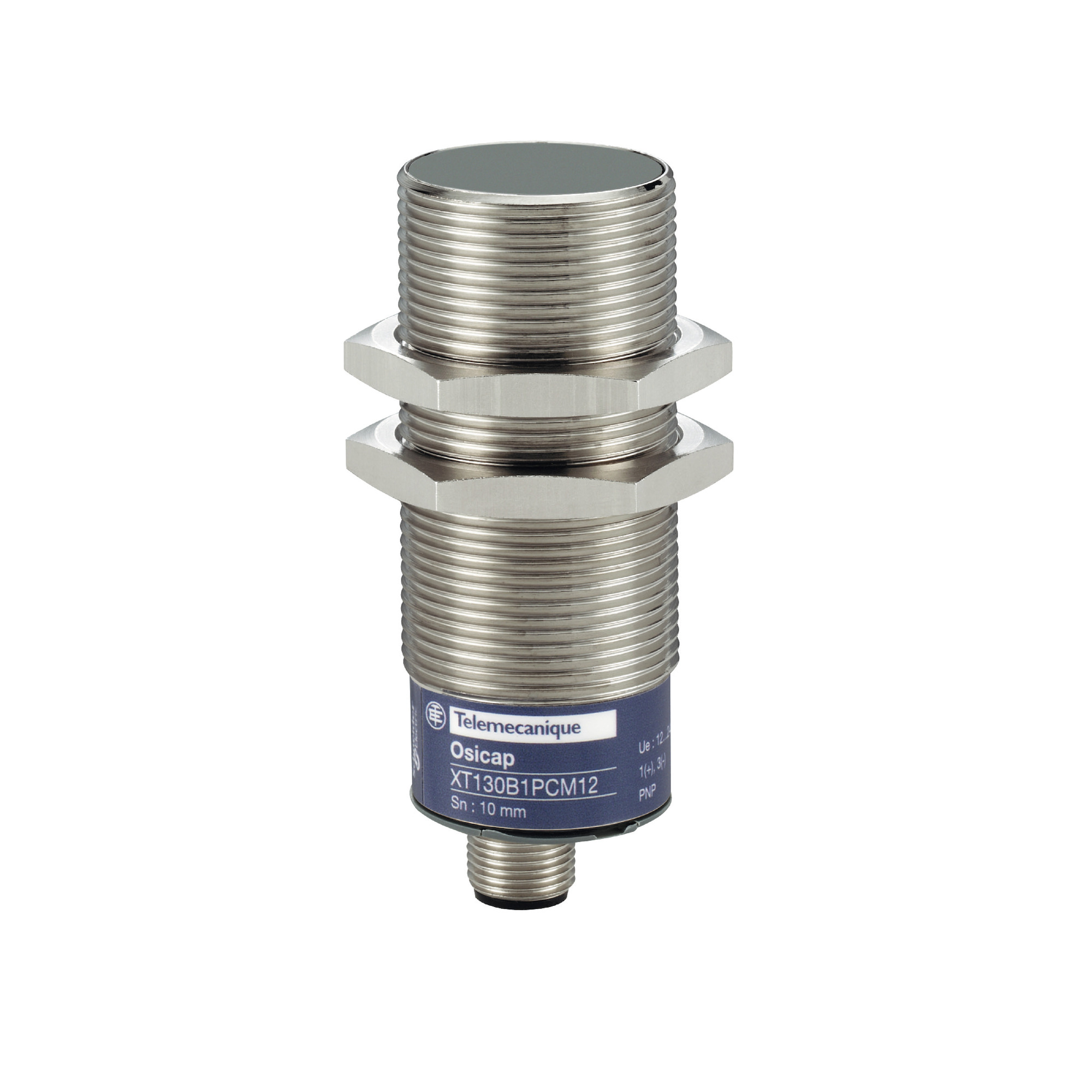 Telemecanique Capacitive proximity sensors XT, cylindrical M30, brass, Sn 10 mm, 24 V DC