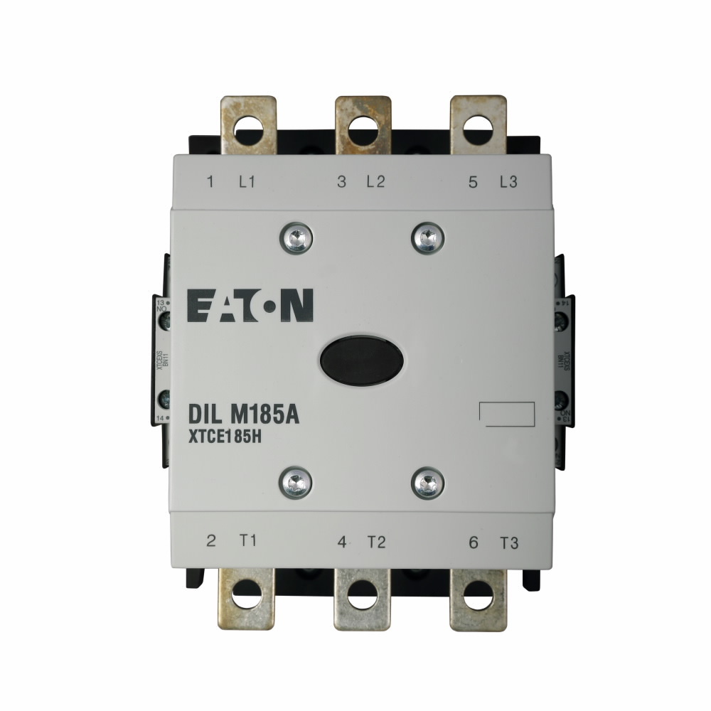 Eaton XT IEC contactor, 185A, 100 Vac 50 Hz,  120 Vac 60 Hz, 2NO-2NC, 185A, Frame H, 140 mm, 50-60 Hz, 50,  75,  150,  200 hp (3PH @200, 240, 480, 600 V), Three-pole, Non-reversing, , Screw terminals, FVNR