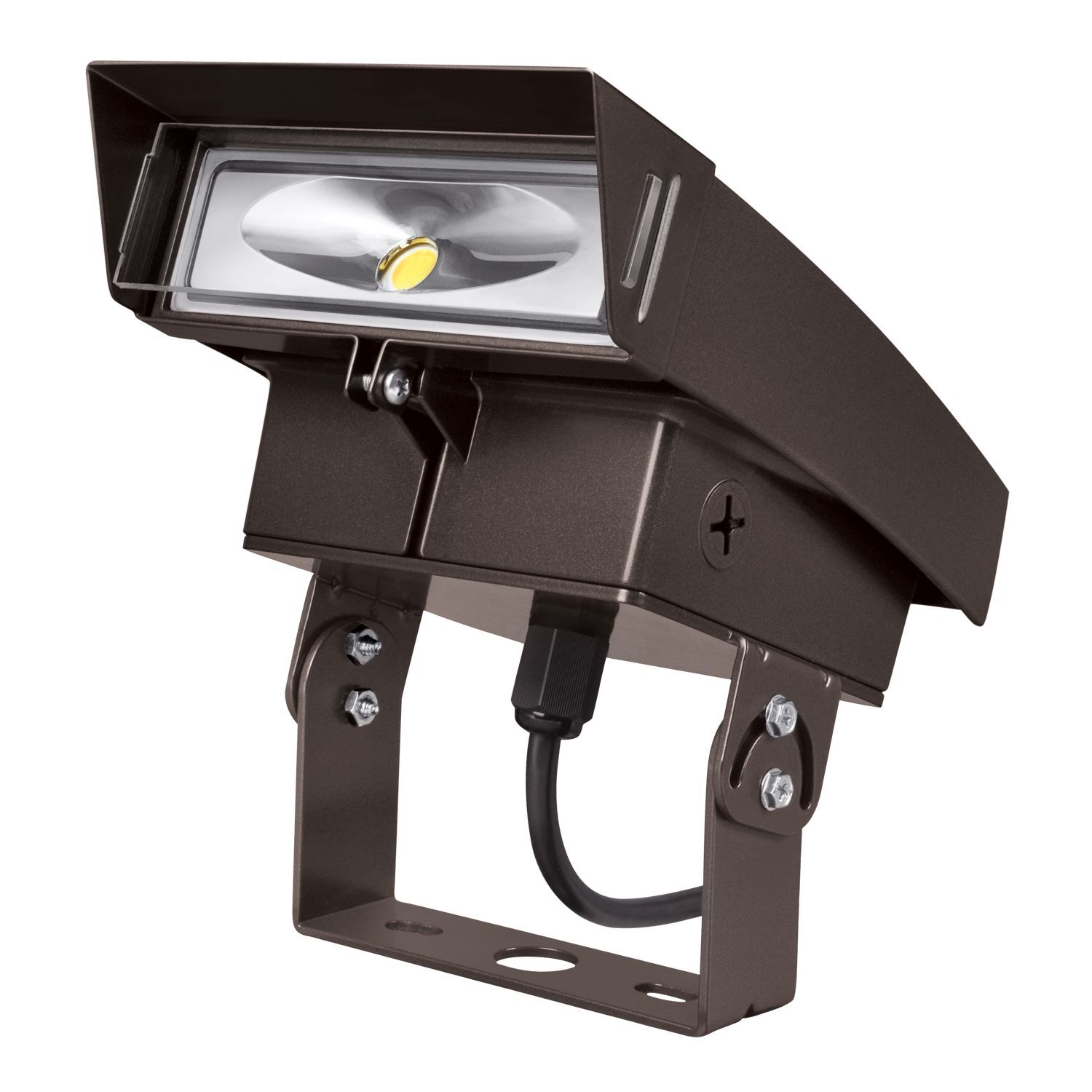 Crosstour, Trunnion Floodlight Kit summit white, includes trunnion bracket, small and large visor and impact shield. Crosstour luminaire sold separately.