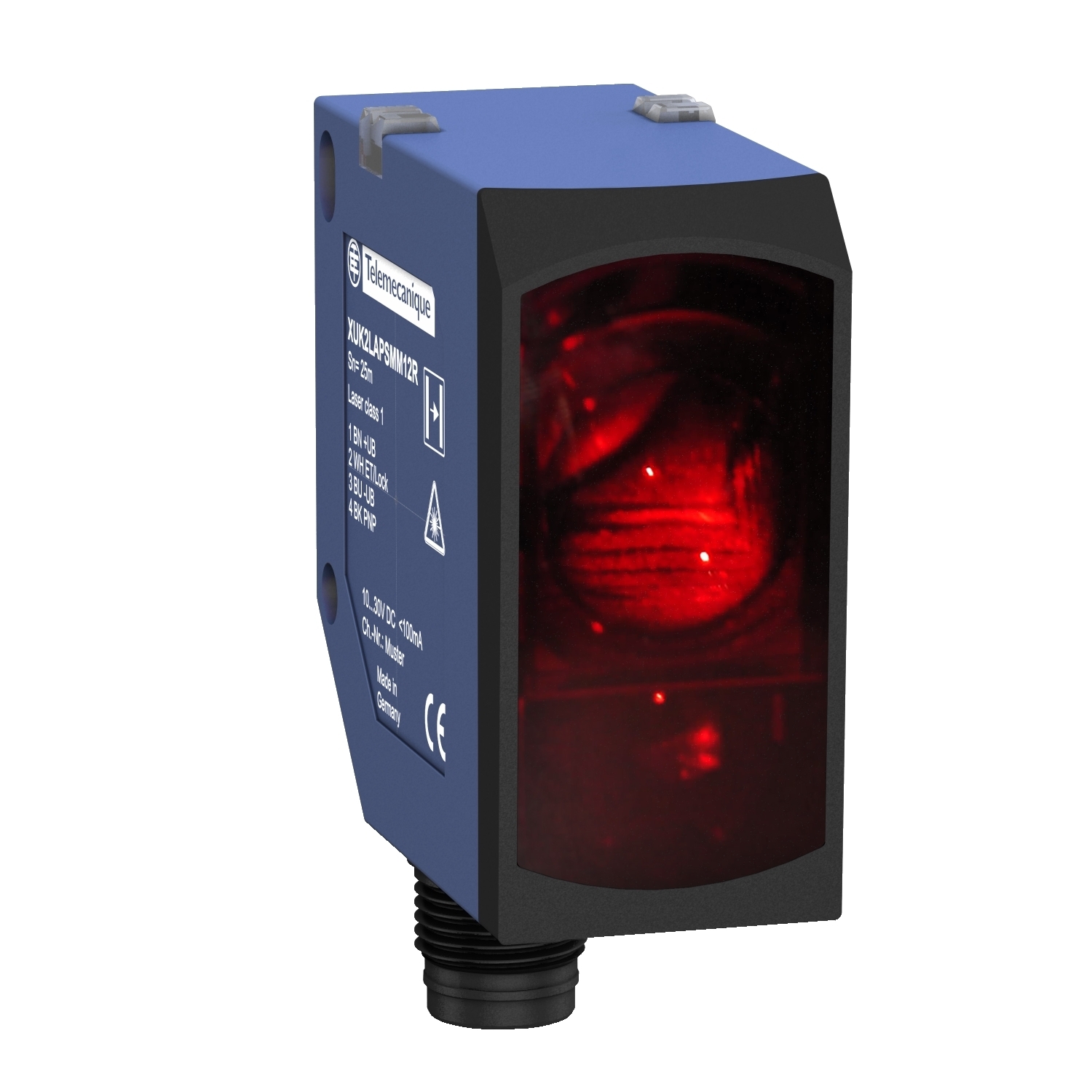 Photoelectric sensors XU, photo electric laser sensor, XUK, thru beam transmitter, Sn 30 m -10...30 VDC, M12