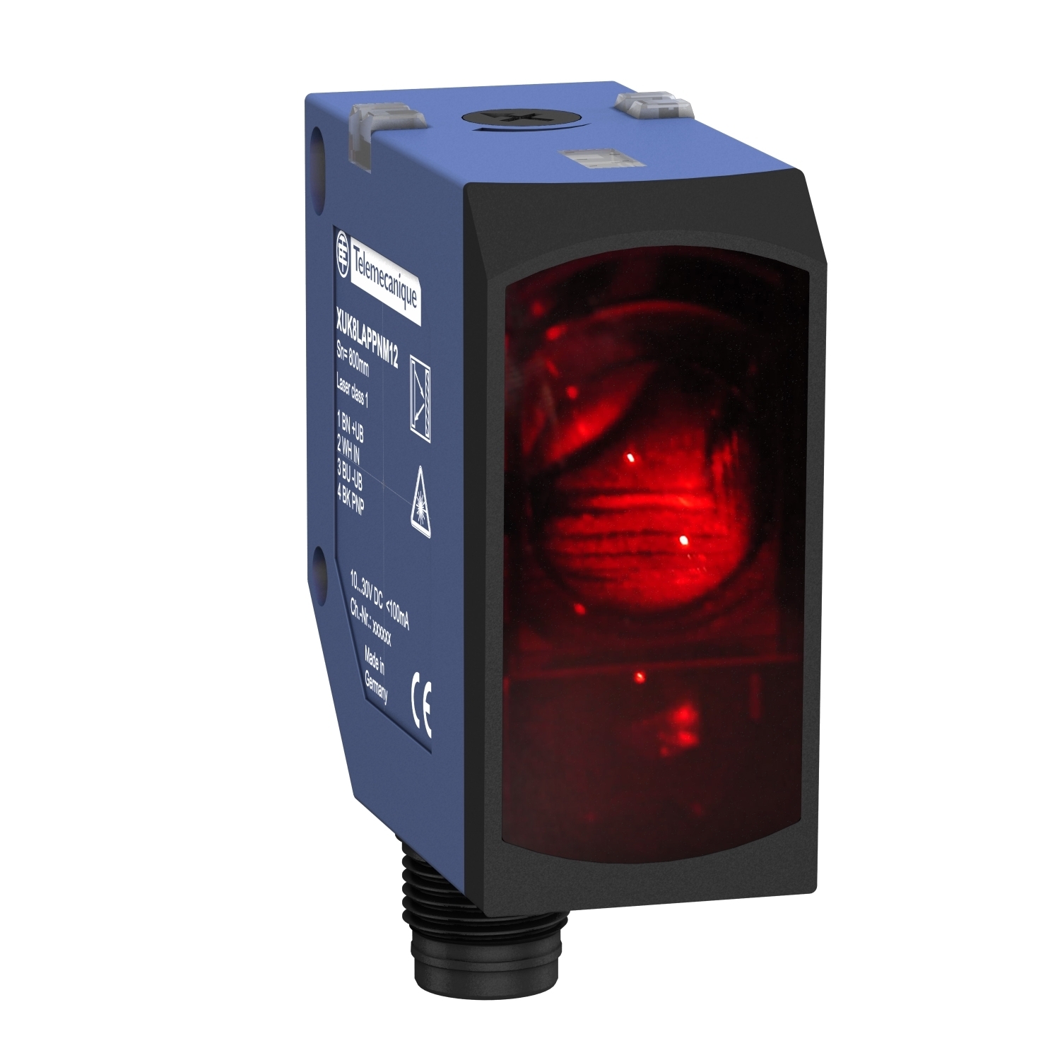 Photoelectric sensors XU, photo electric laser sensor, XUK, background suppression, Sn 0,8 m -10...30 VDC M12