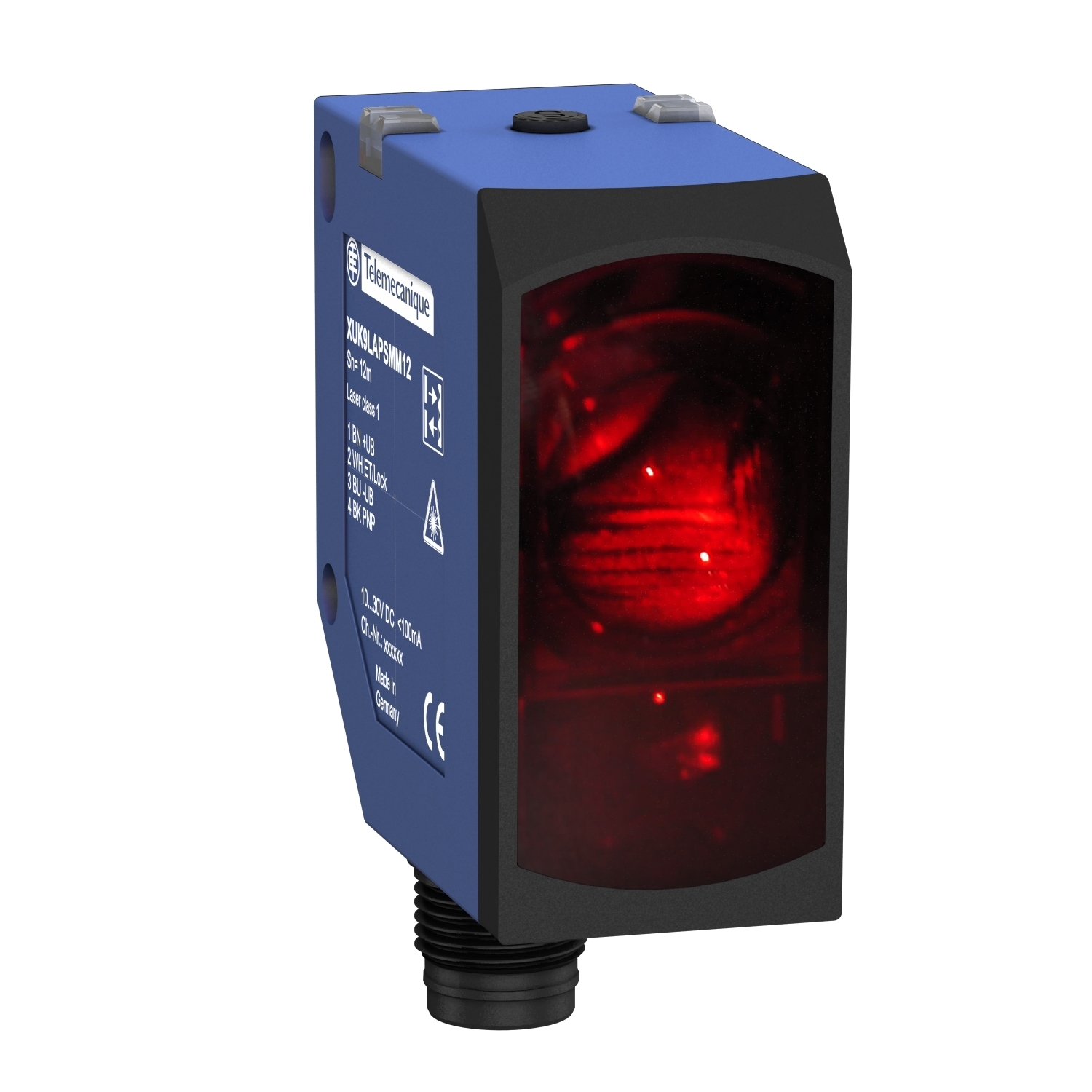 Photoelectric sensors XU, photo electric laser sensor, XUK, polarised reflex, Sn 14 m, 10...30 VDC, M12