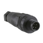 Male, M12, 4 pin, straight connector, cable gland Pg 7