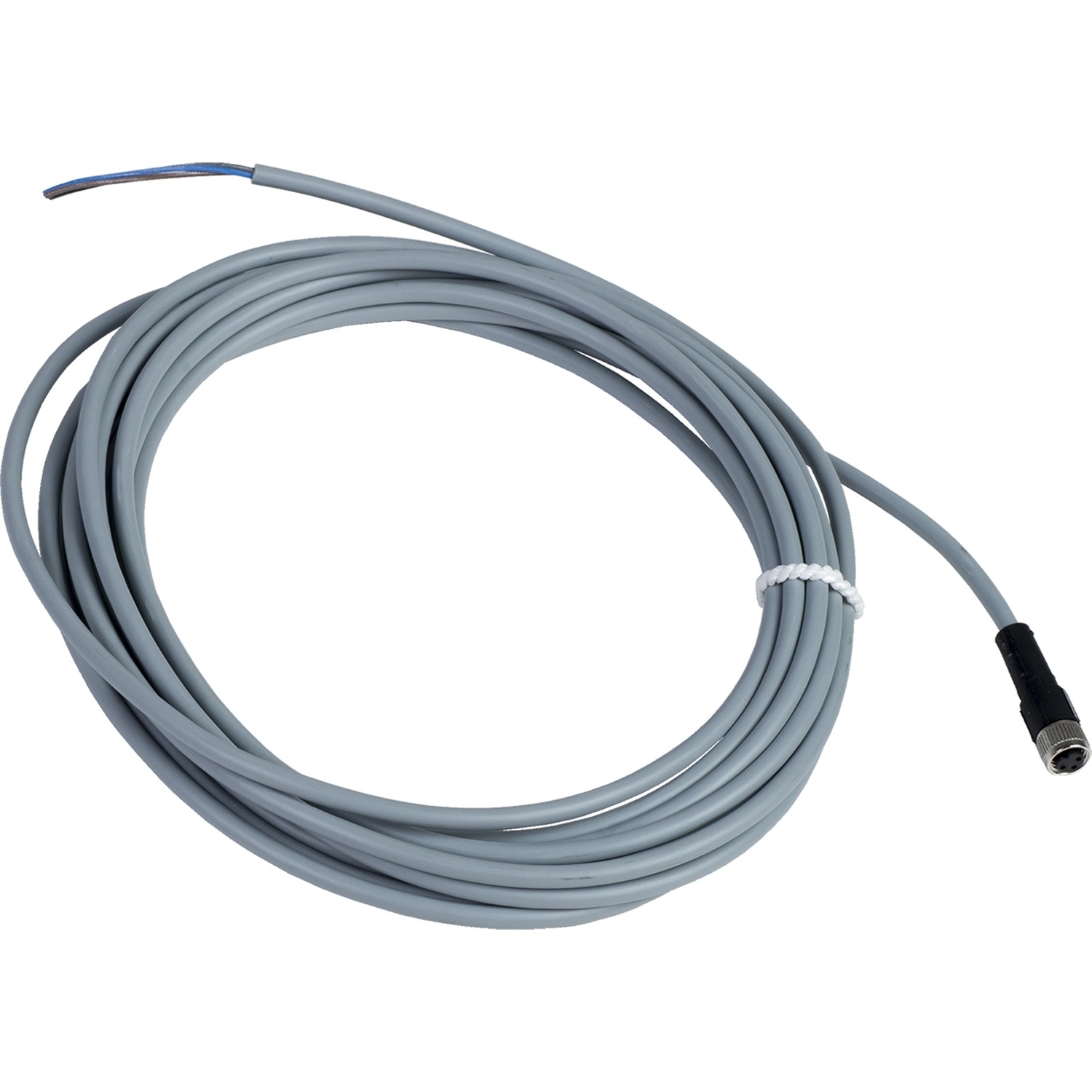 Pre wired connectors XZ, straight female, M8, 3 pins, cable PVC 5 m