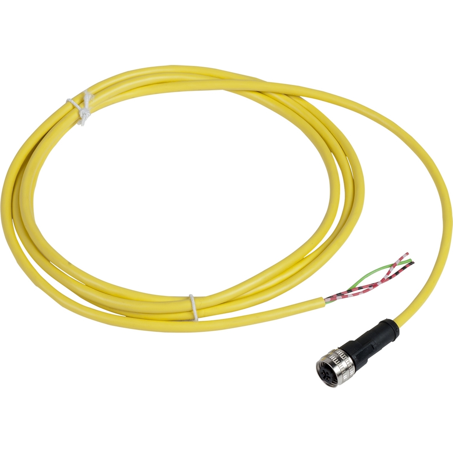 Pre wired connectors XZ, straight female, 1/2"20 UNF, 3 pins, cable PVC 2 m