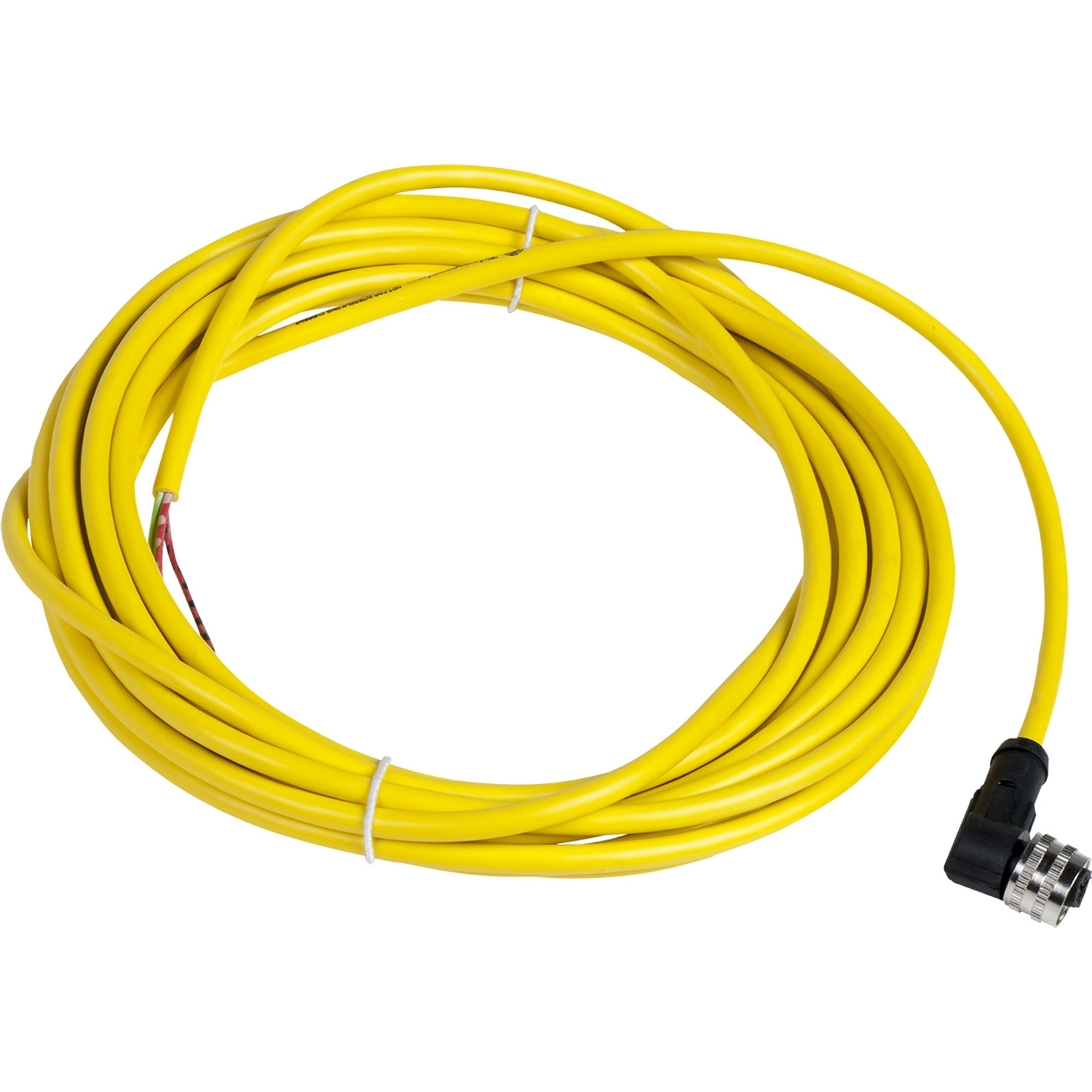 Pre wired connectors XZ, elbowed female, 1/2"20 UNF, 3 pins, cable PVC 5 m