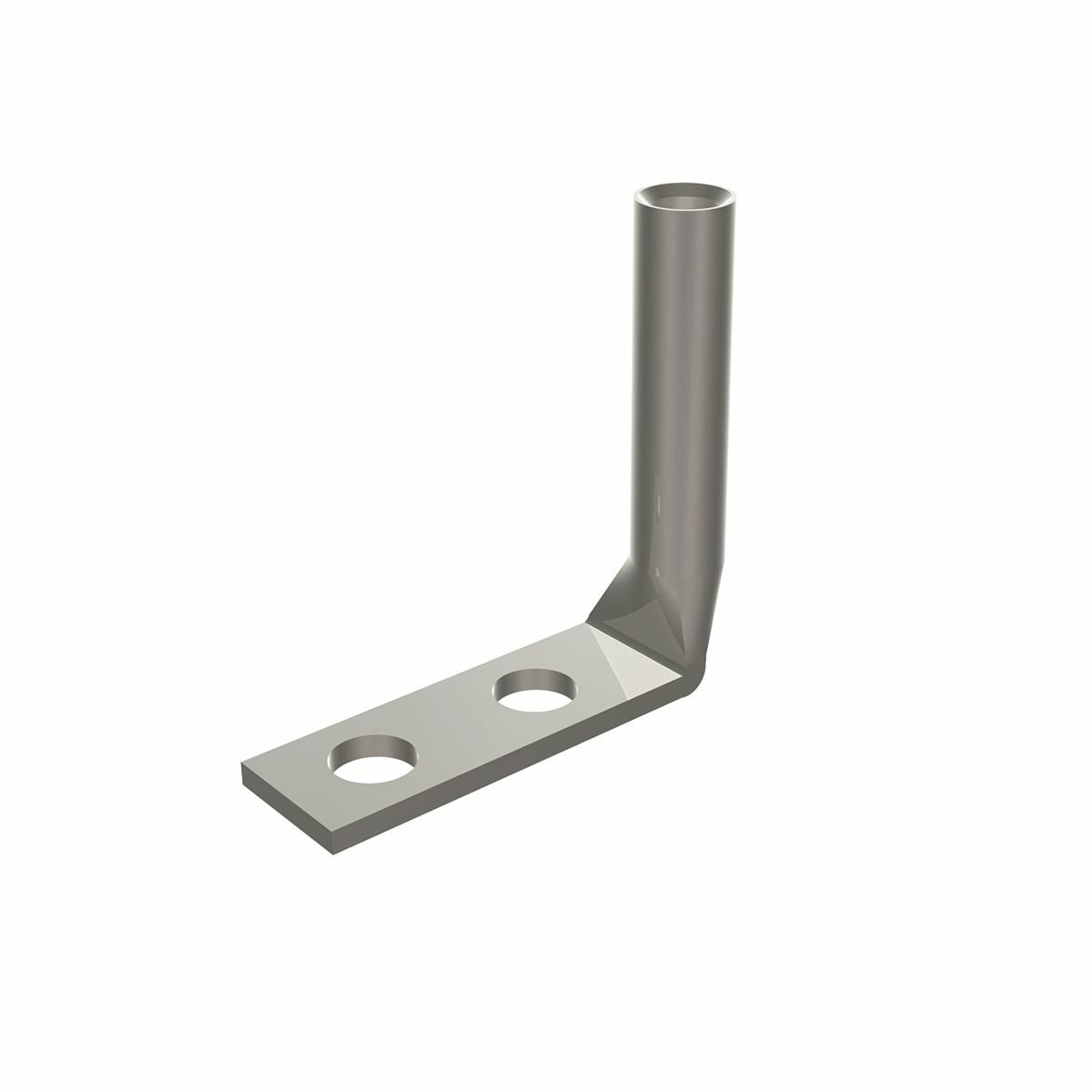 Copper Two Hole HYLUG - Long Barrel ,90 Degree Pad 500 kcmil,1/2" Bolt Hole with 1-3/4" Spacing,Tin Plated,Color: Brown,Die Index : 20.