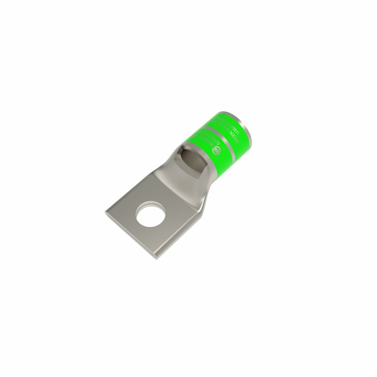 600 kcmil CU, One Hole, 1/2 Stud Size, Standard Barrel, Inspection Window, Internal Chamfer, Tin Plated, UL/CSA 90? Up to 35kV, GREEN Color Code, 22 or 472 Die Index.