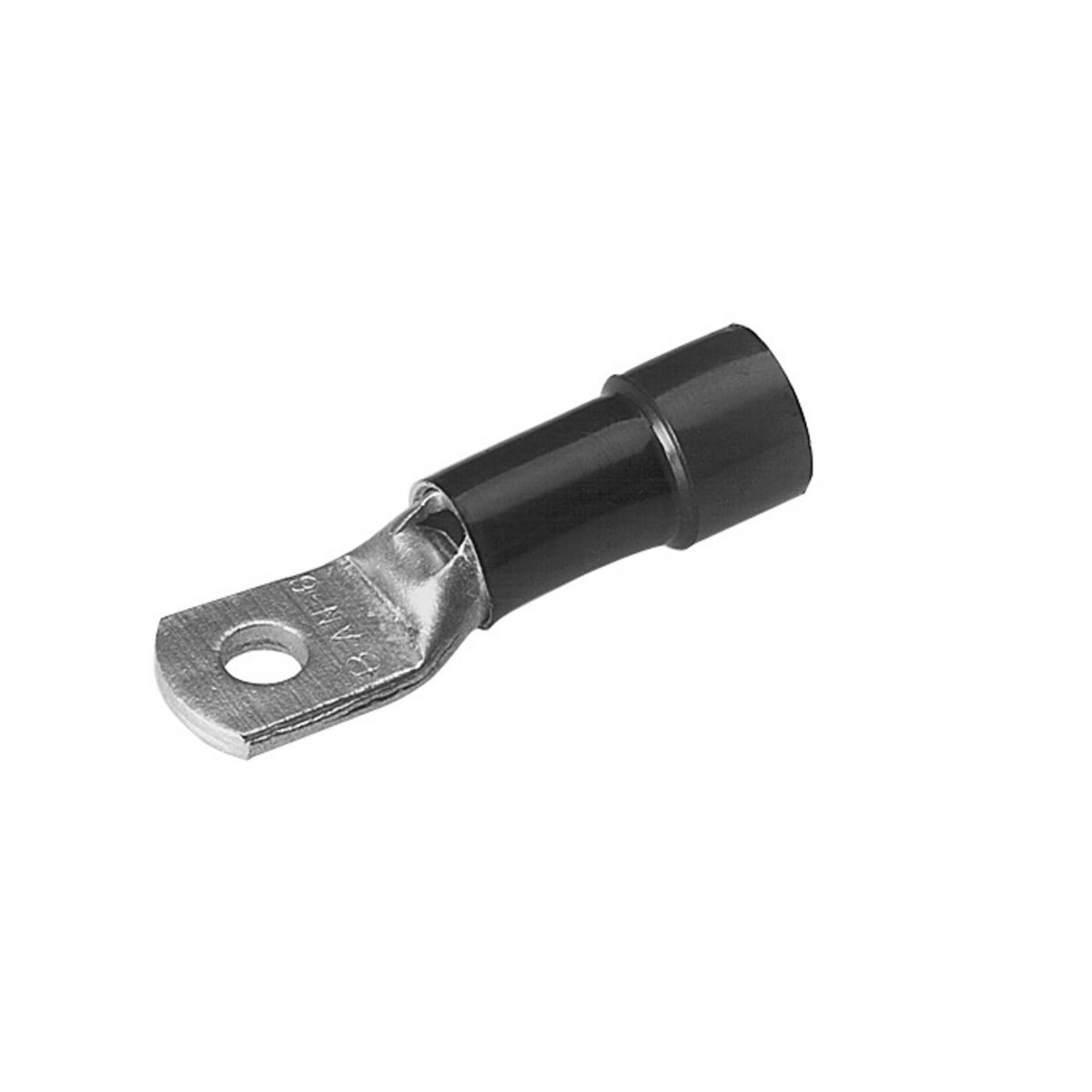 INSULUG? Nylon Insulated Compression Ring Tongue Terminal for Expanded Insulation;  Accommodates: #6 AWG; Stud: 1/4"; 600 V Max.