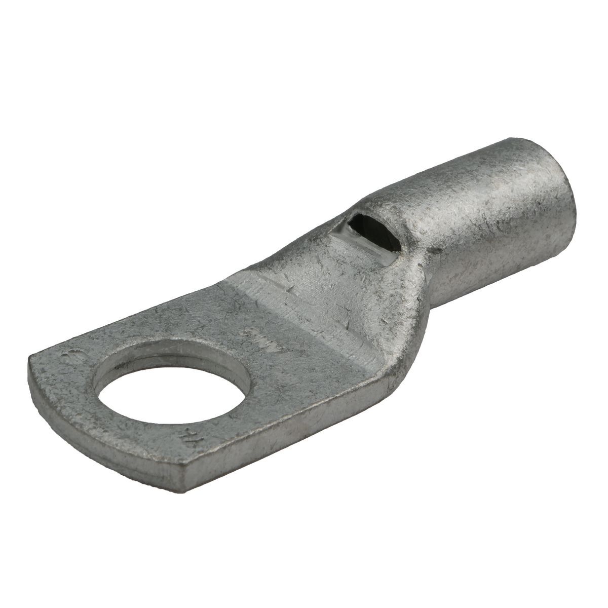 Copper Compression Lug, 1 Hole W/ Inspection Window, AN 4/0 Flex, 5/16" Stud, Short Barrel, Tin Plated