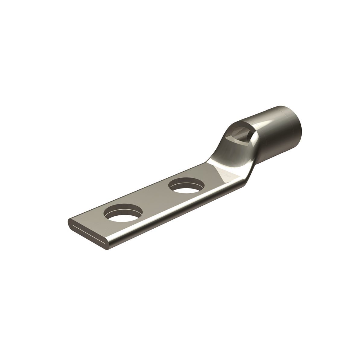 4 Flex G,H,I,K,M,DLO, 4 AWG CU, Two Hole, 1/4 Stud Size, 5/8 Hole Spacing, Standard Barrel, Inspection Window, Narrow Tongue, Internal Chamfer, Tin Plated, UL/CSA, 90?C, Up to 35kV, Gray Color Code, 8 or 346 Die Index.