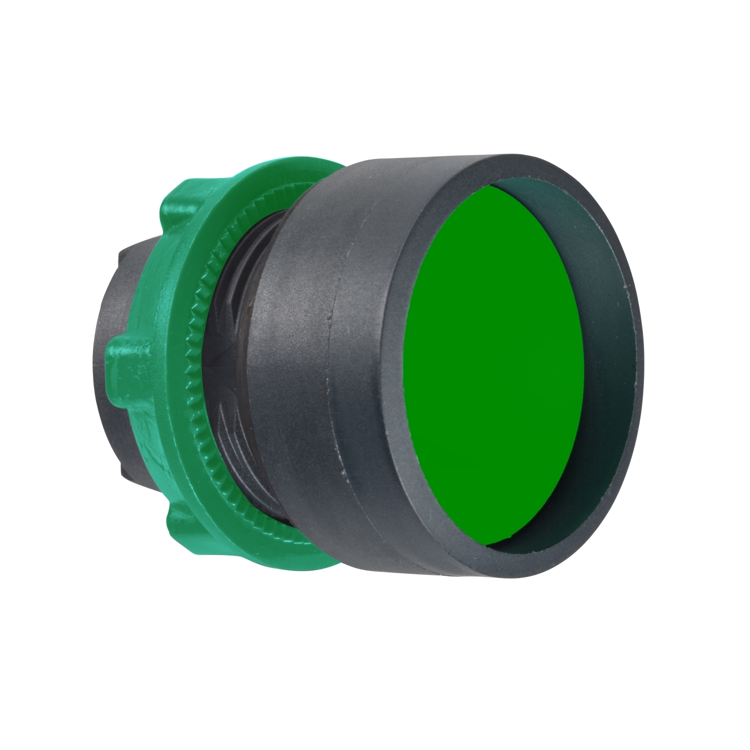 Head for non illuminated push button, Harmony XB5, green recessed, 22mm, spring return, unmarked