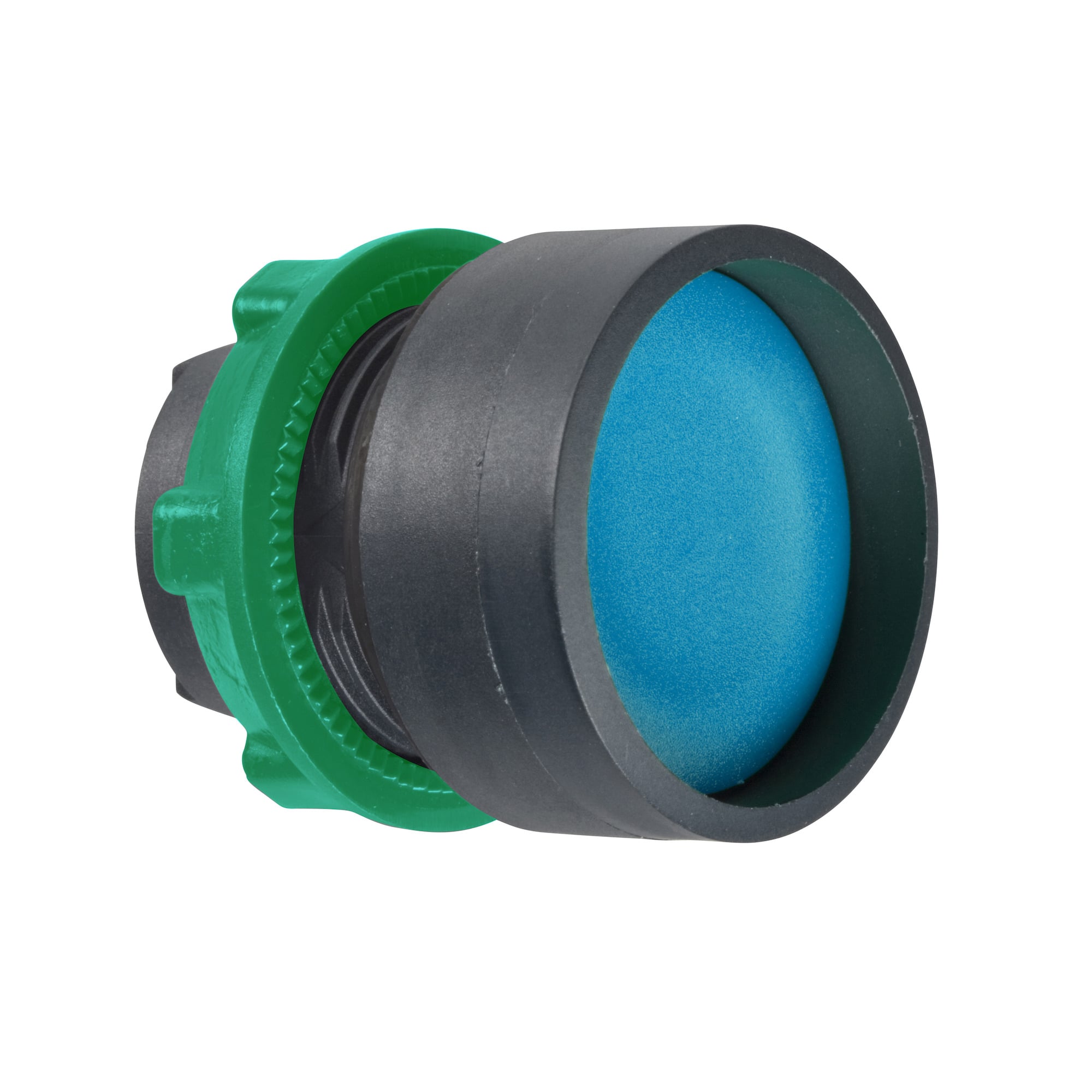 Head for non illuminated push button, Harmony XB5, XB4, blue recessed pushbutton 22 mm spring return unmarked