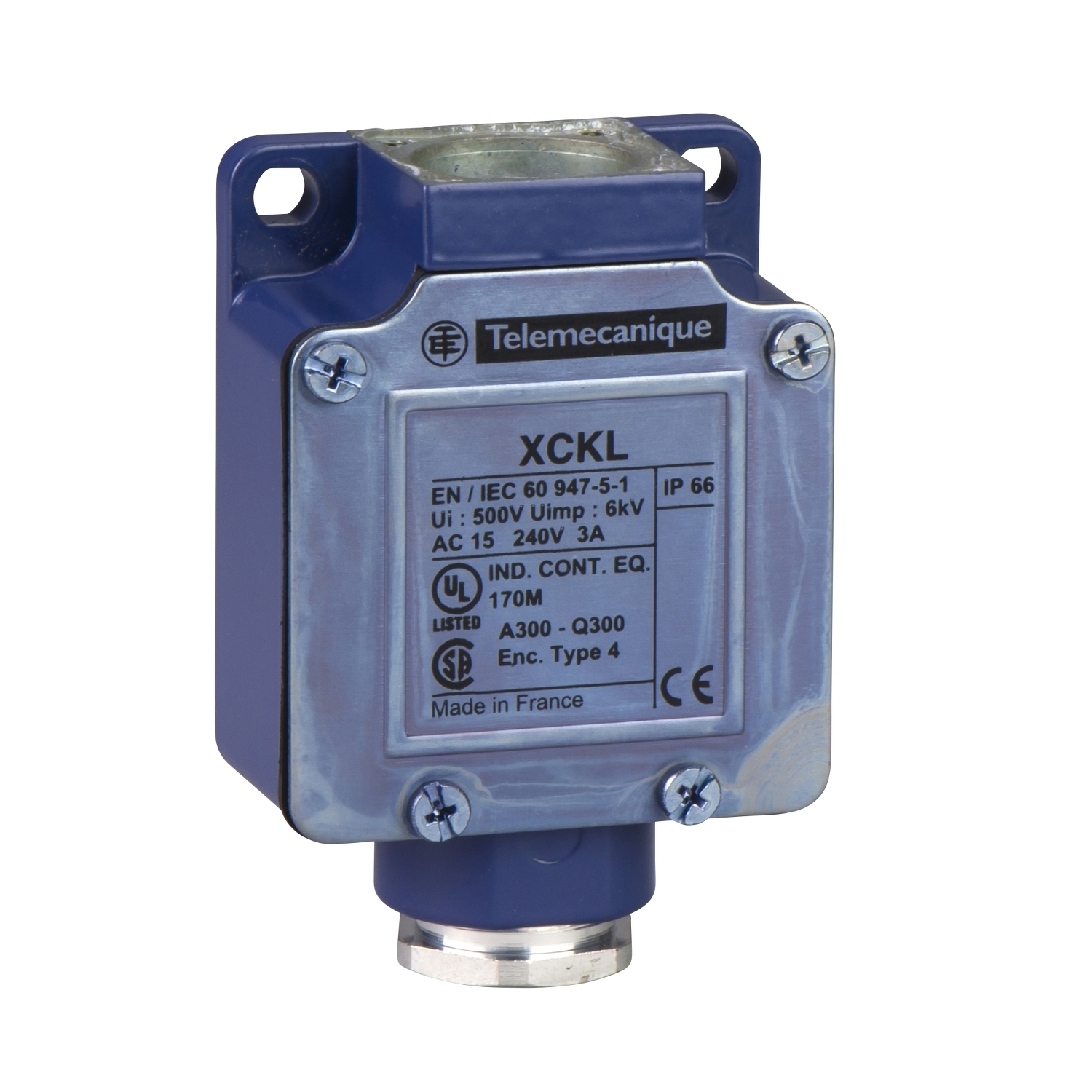 Limit switch body, Limit switches XC Standard, ZCKL, 1NC+2 NO, snap action, Cable gland include