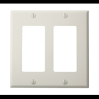 2-Gang Decora/GFCI Device Decora Wallplate, Standard Size, White