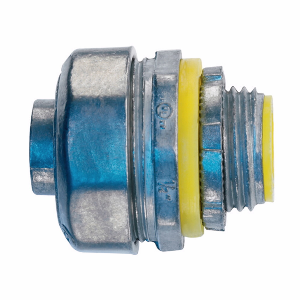 Eaton Crouse-Hinds series liquidtight connector, FMC, Straight, Insulated, Zinc die cast, 3/4"