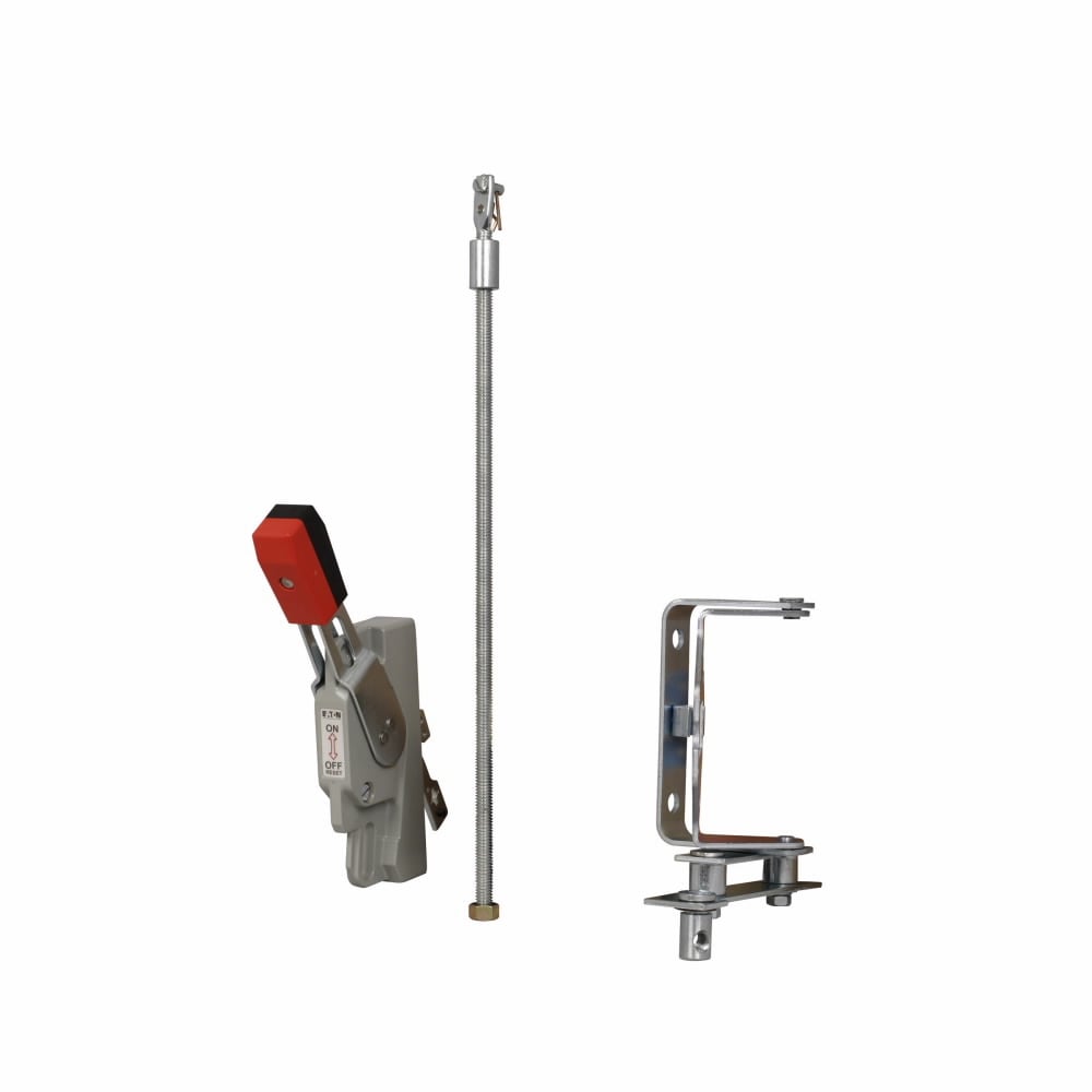 Type C371 Circuit Breaker Operator Mechanism, 250A or 400A frame, Flange mounted, 6.5-16.63 variable depth mounting range, HMCP and Series C-HJD, JD, JDB, JDC-frame or DK, HKD, KD, KDB-frame, For NEMA 1-12 enclosures, With 4-inch handle