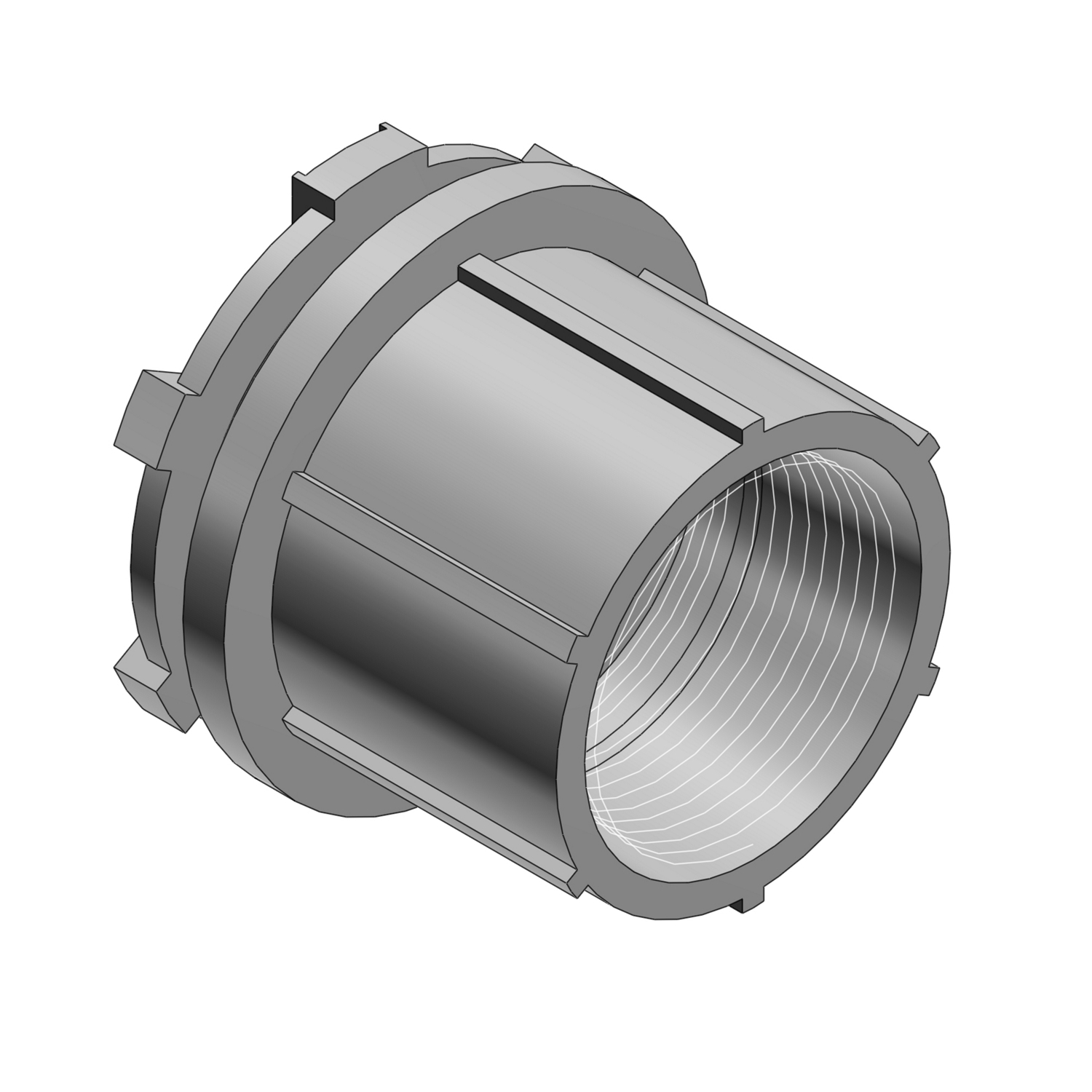 Zinc Hub with Insulated Throat  Hub Size 1/2 Inch