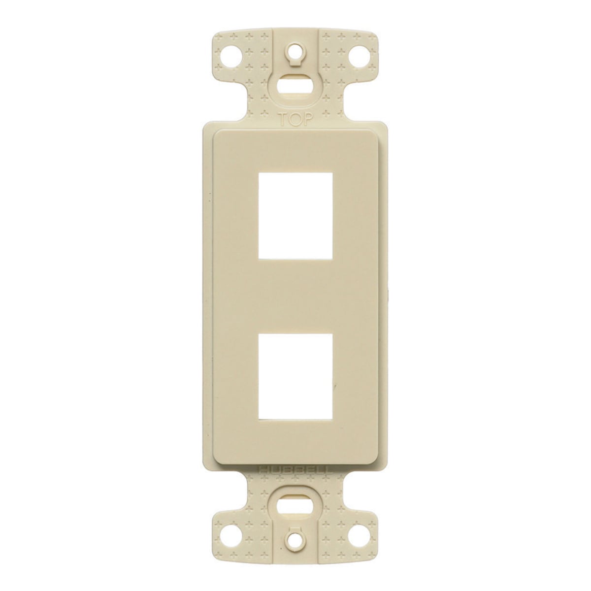 NetSelect Products, Plate Decorator Frame, Keystone, 2-Port, Electric Ivory
