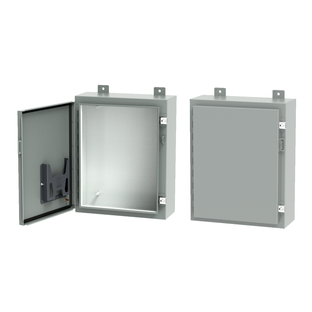 Continuous Hinge Enclosure with Clamps LP Type 12, 48x30x10, Gray, Mild Steel