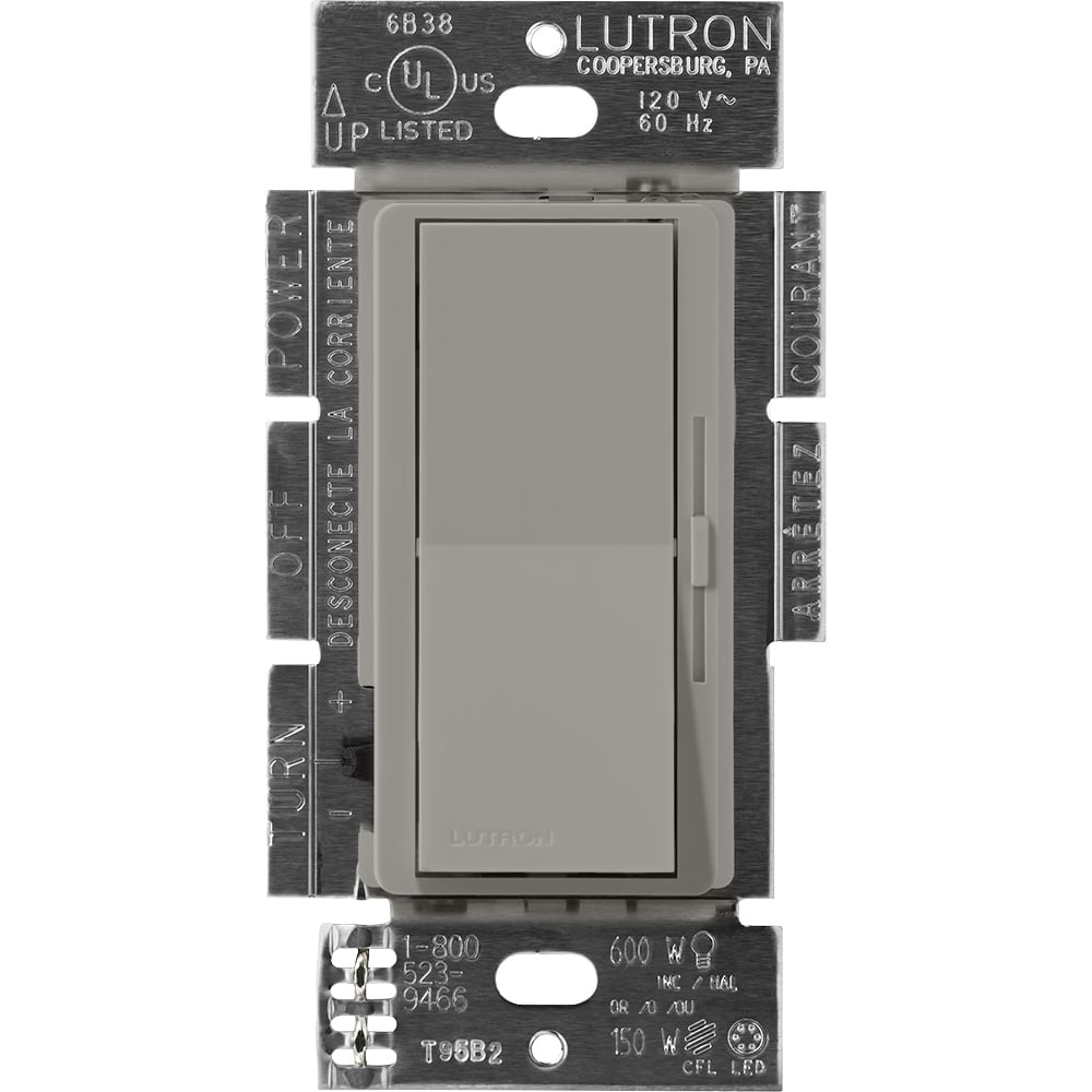 Diva Dimmer - Satin Finish, Electronic Low-Voltage, Single-pole, 120V/300W in cobblestone