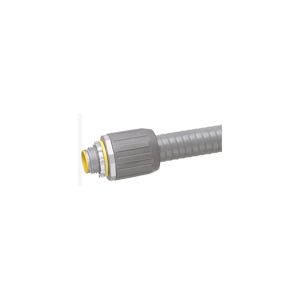 SNAP2IT zinc die-cast, push on, metallic, liquid tight connector. Trade Size 1". With Insulated throat.