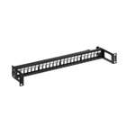 QuickPort Recessed Patch Panel, 24-Port, 1RU. Cable Management bar included.