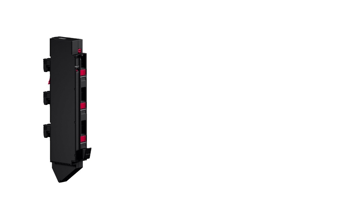 RX Bus-mounting fuse base 32 A, 3-pole, 10x38 mm, with LED and fuse monitoring, W: 27 mm