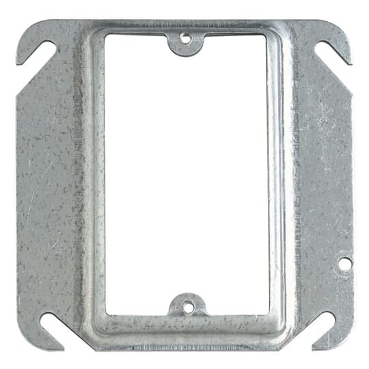 Square Box Cover, 4 Inch Square, Pre-Galvanized Steel, Flat and Blank, pack of 50, for Retail