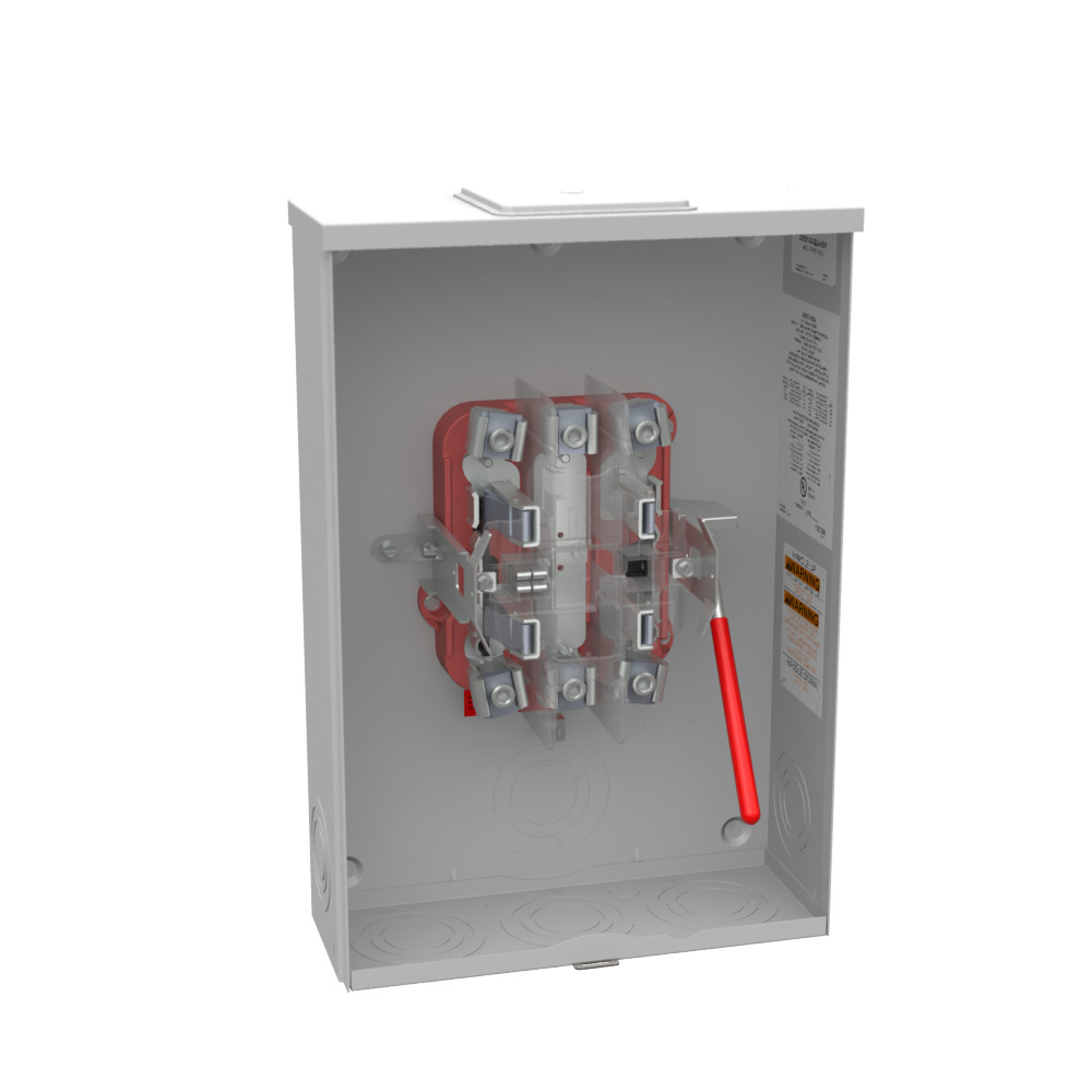 U9551-X-QG-HSP 5 Term, Ringless, Large Closing Plate, Quadplex Ground, Lever Bypass, Stainless Steel, Hasp