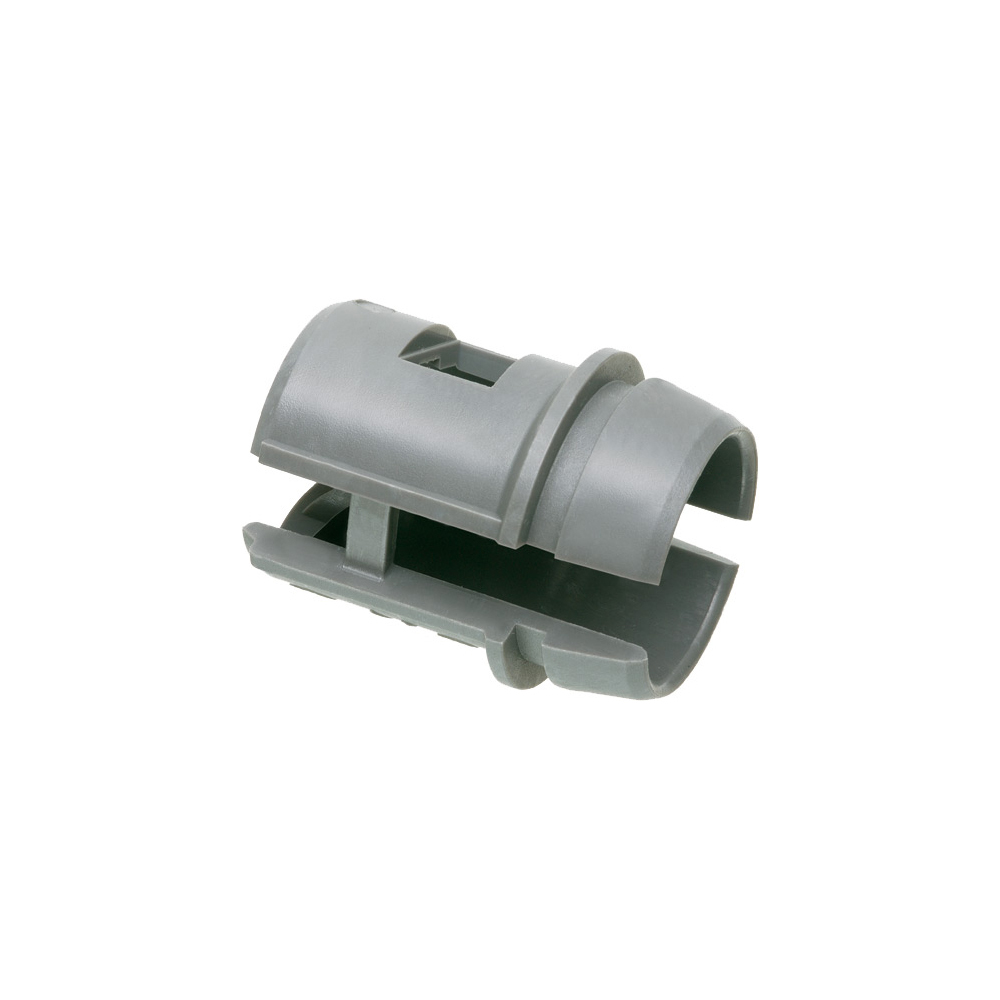 Non-metallic, 1/2" cable connector for non-metallic sheathed cable, listed for 1 to 2 cables.
