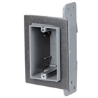 One-Gang Airtight Device Box, Volume 18 Cubic Inches, Length 3-3/4 Inches, Width 2-1/4 Inches, Depth 2-3/4 Inches, Color Gray, Material Non-Metallic, Cable Entries 4