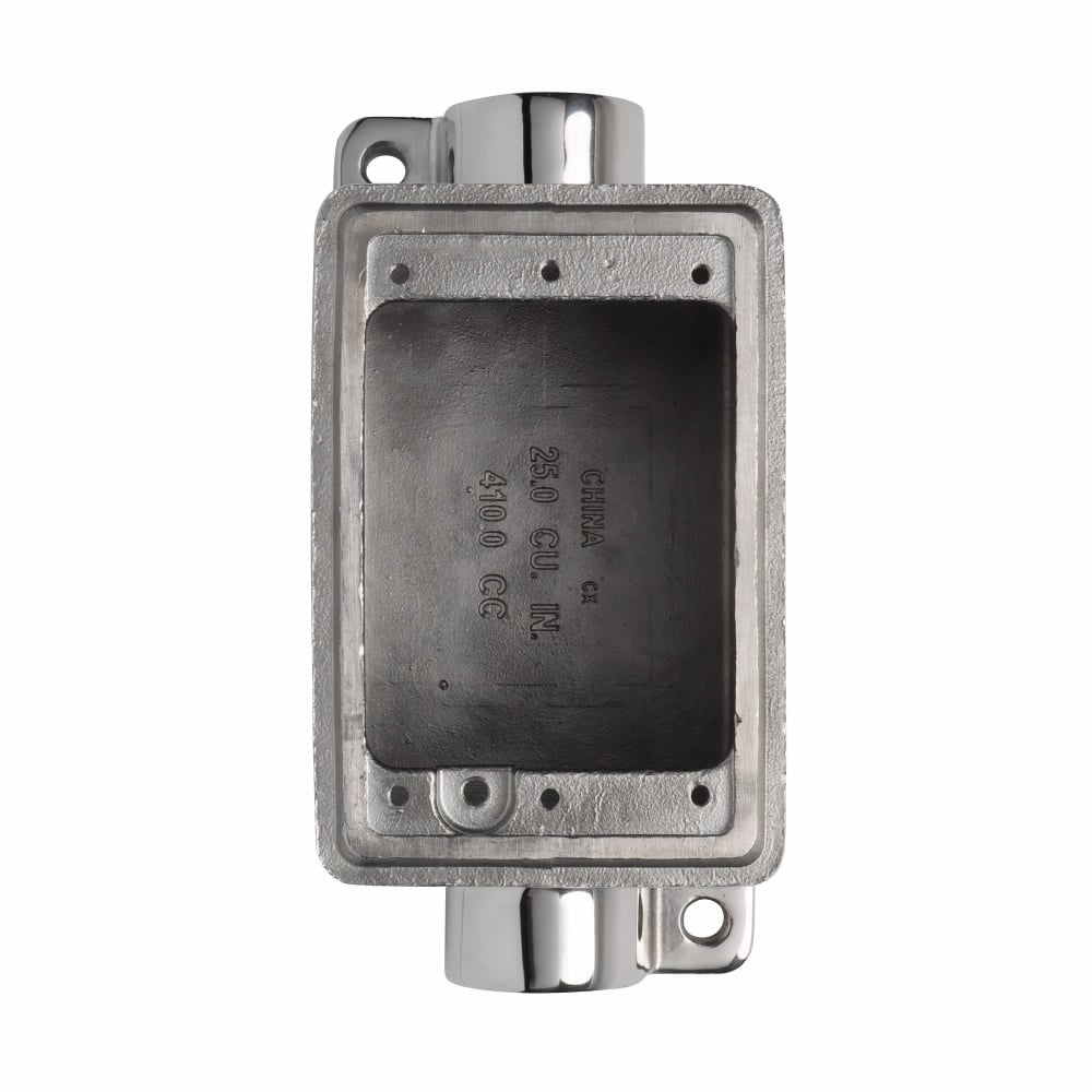 Eaton Crouse-Hinds series Condulet FD device box, Deep, Stainless steel, Single-gang, C shape, 3/4"