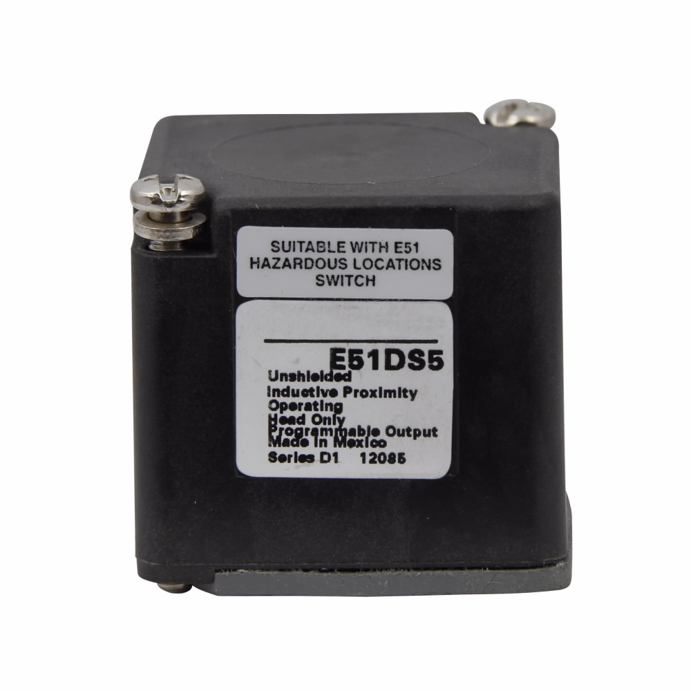 Eaton E51 NEMA limit switch inductive proximity sensor, Inductive Proximity Sensor Head, E51, 0.94 in range, Side Sensing, Unshielded, Standard frequency