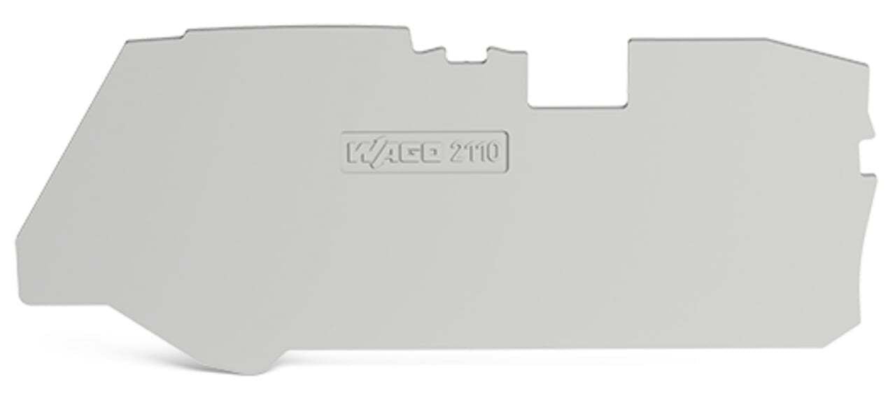 End and intermediate plate; 1 mm thick; gray